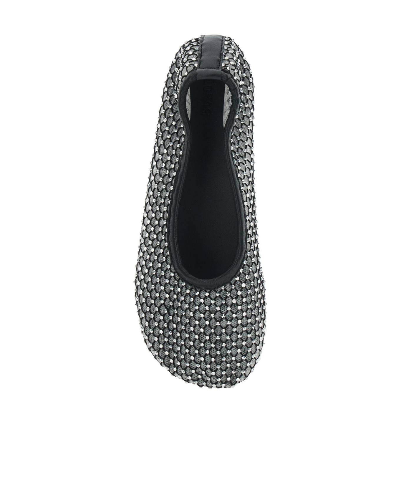 Alohas Mesh Upper Ballerinas With Shimmering Embellishments In Black