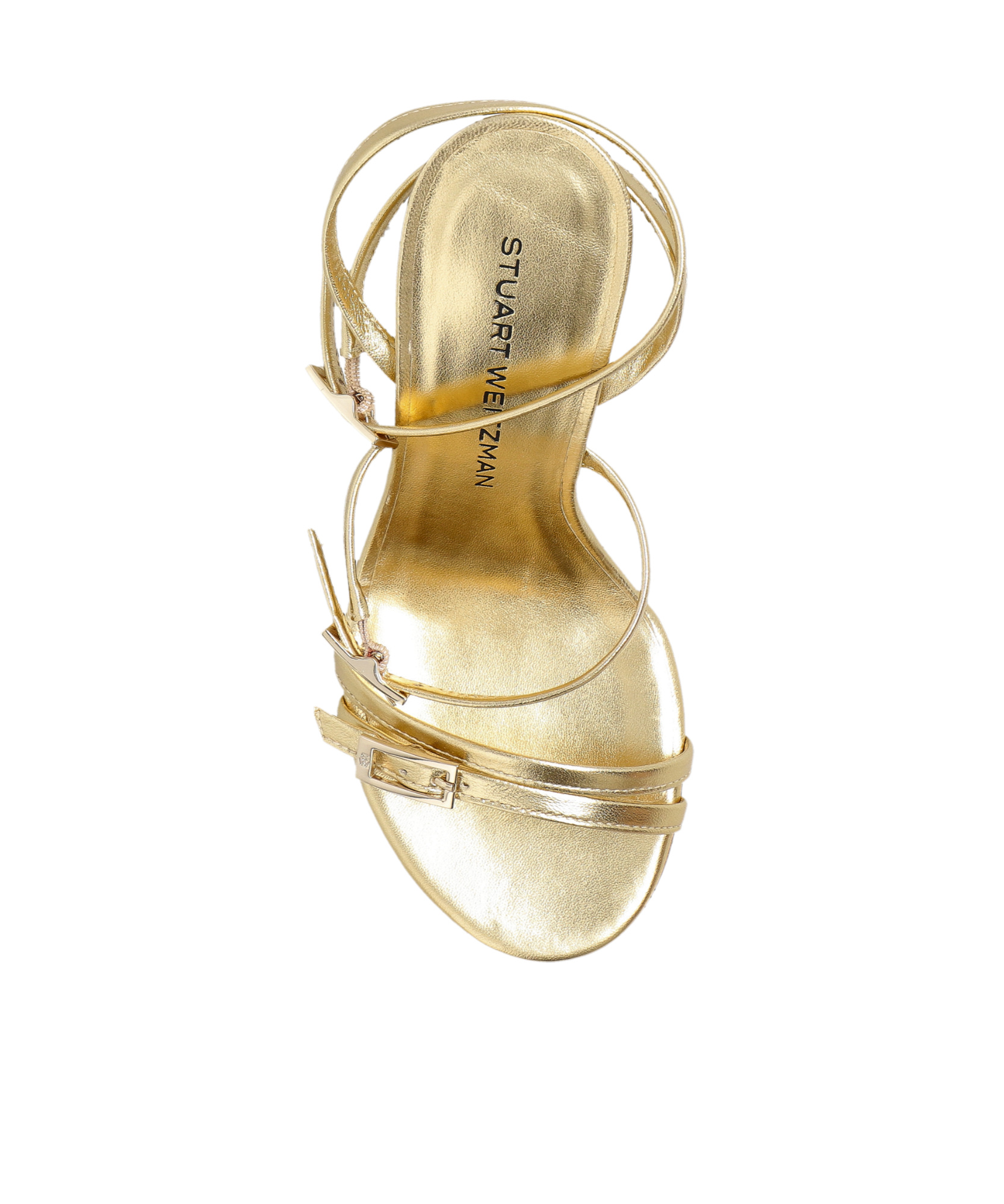 Stuart Weitzman Round-headed High-heeled Sandals In Nude
