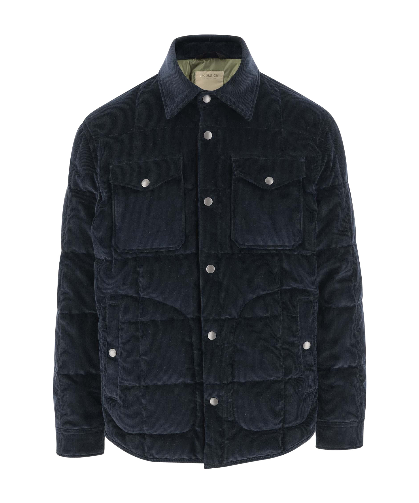 Woolrich Corduroy Down-filled Alaskan Overshirt In Black
