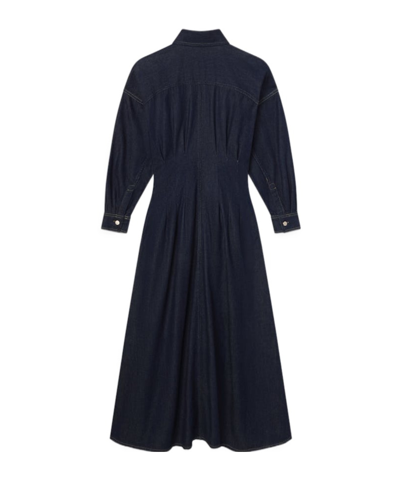 Frame Long-sleeved Dress In Black