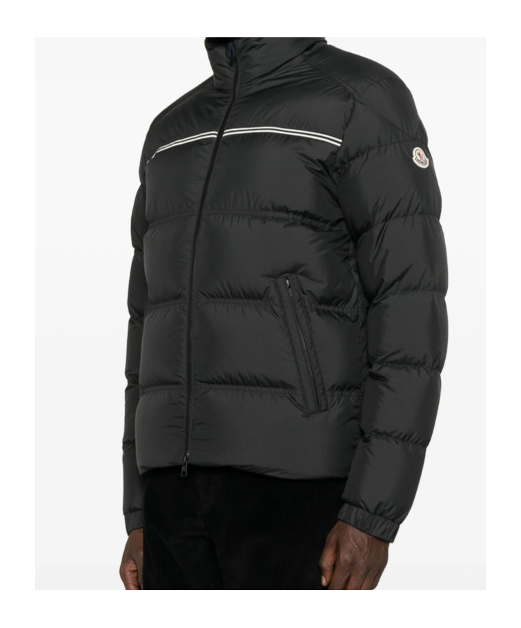 Moncler Long-sleeved Down Jacket In Black