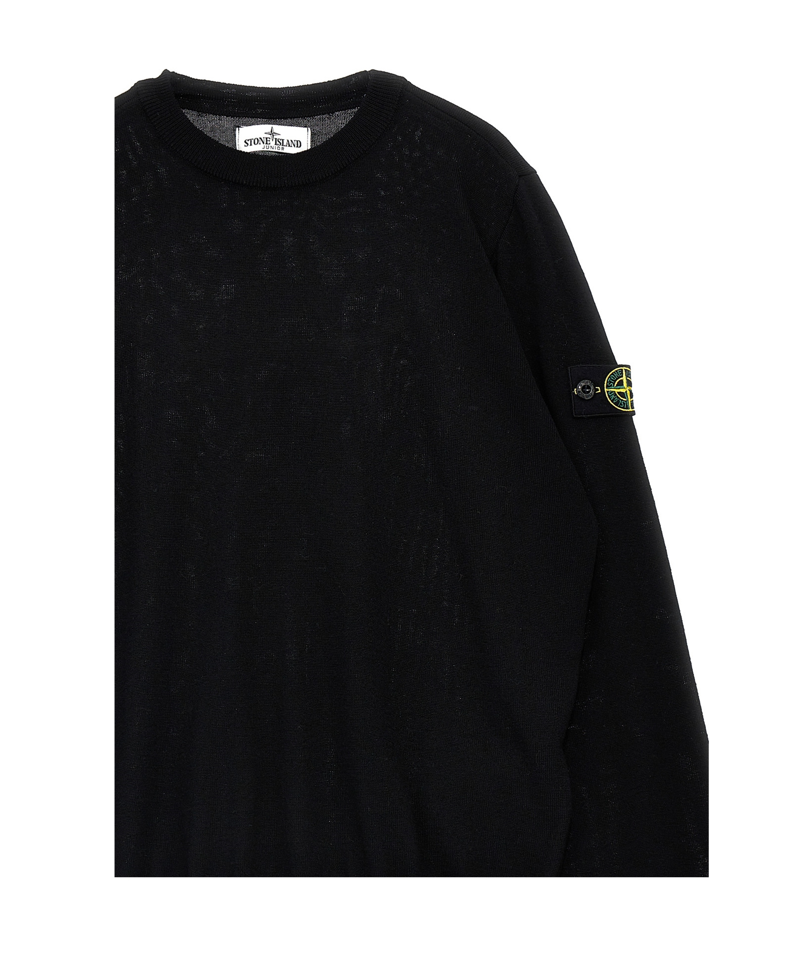 Stone Island Long-sleeved Sweater In Black