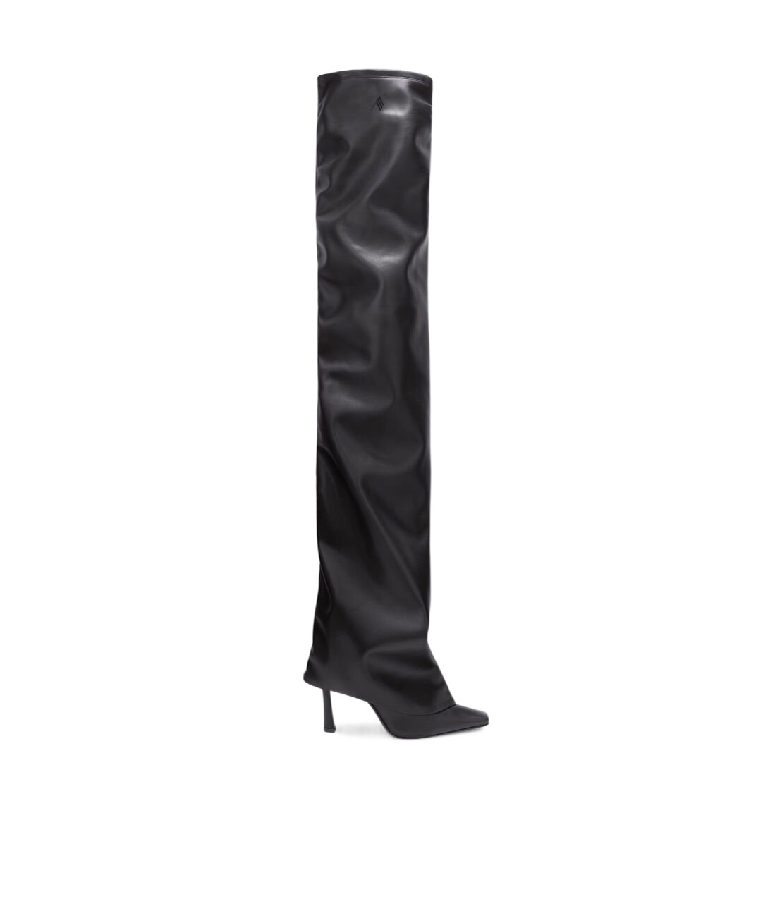 Attico Black "robin Otk" Thigh-high Boots In Black