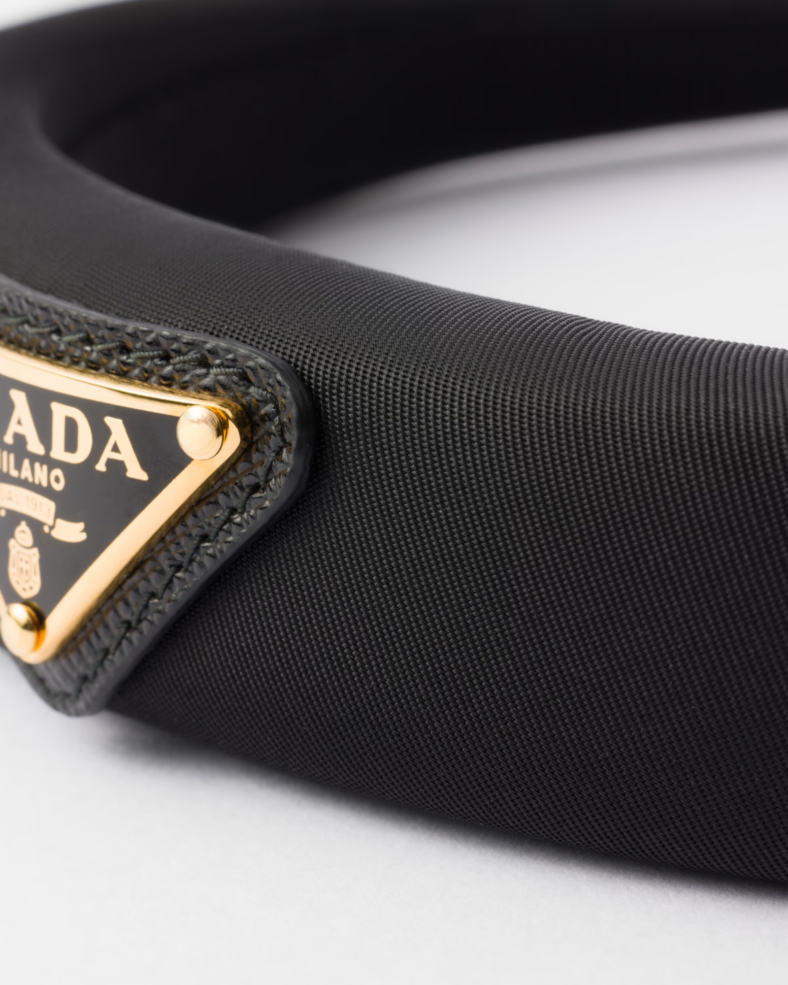 Prada Re-nylon Headband In Black