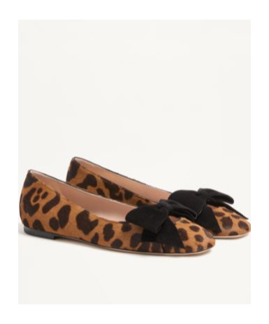 Valentino Garavani Bowow Ballerina In Pony-effect Calfskin Woman Animal Print 41 In Multi