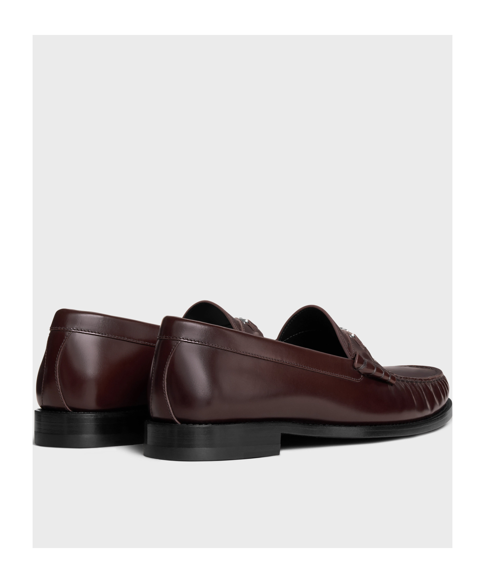 Celine Triomphe Logo Loafers In Black
