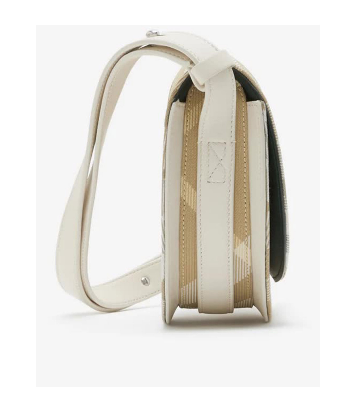 Burberry Rocking Horse Check-pattern Crossbody Bag In Nude
