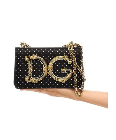Dolce & Gabbana Small Dg Baroque Satin Crossbody Bag In Brown