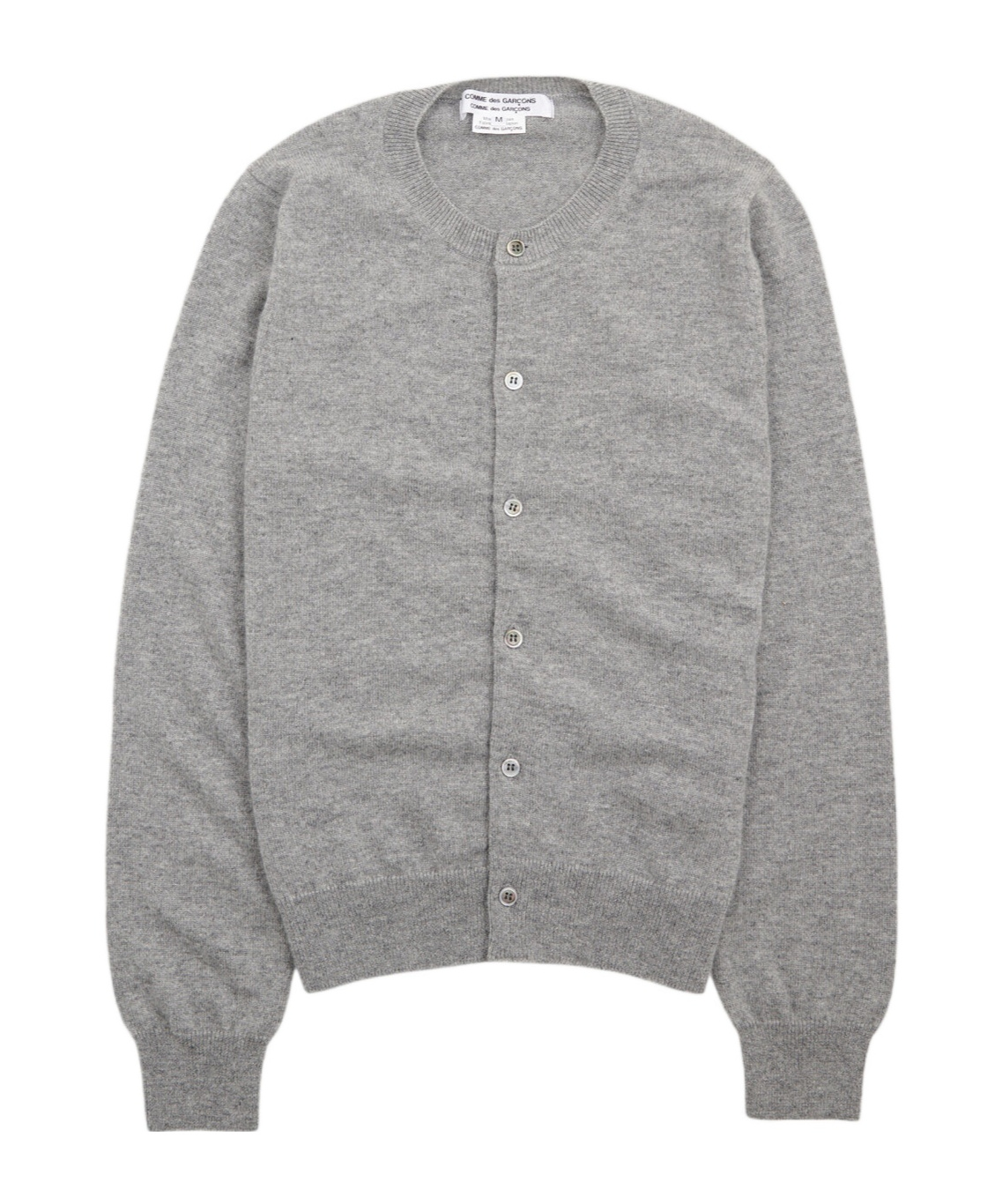 Comme Des Garçons Long-sleeved Cardigan In Gray