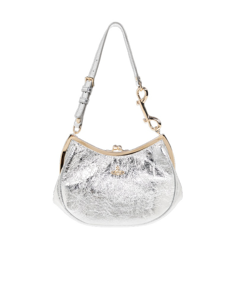 Vivienne Westwood Logo Shoulder Bag In White