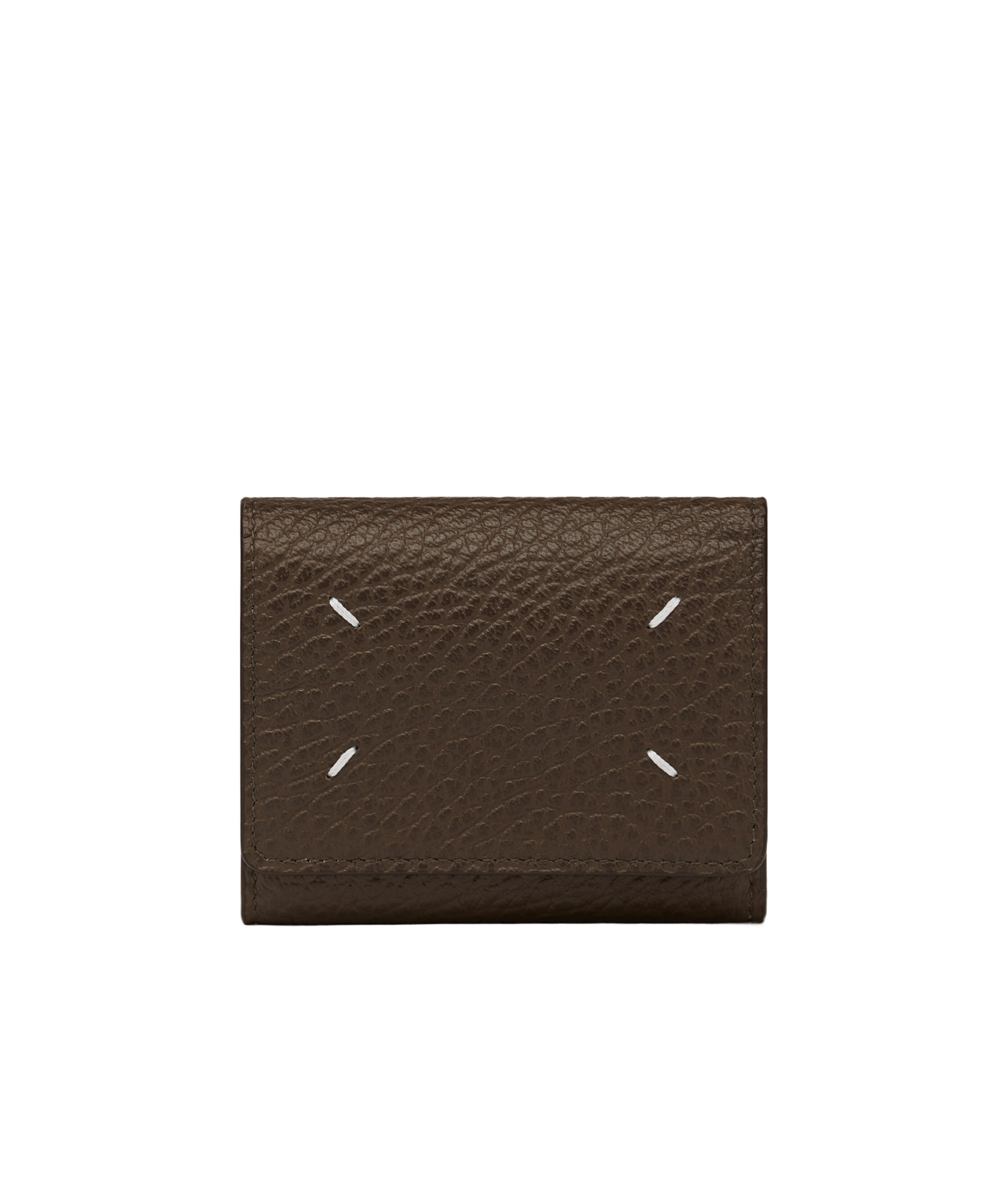 Maison Margiela Four-stitch Tri-fold Wallet In Brown