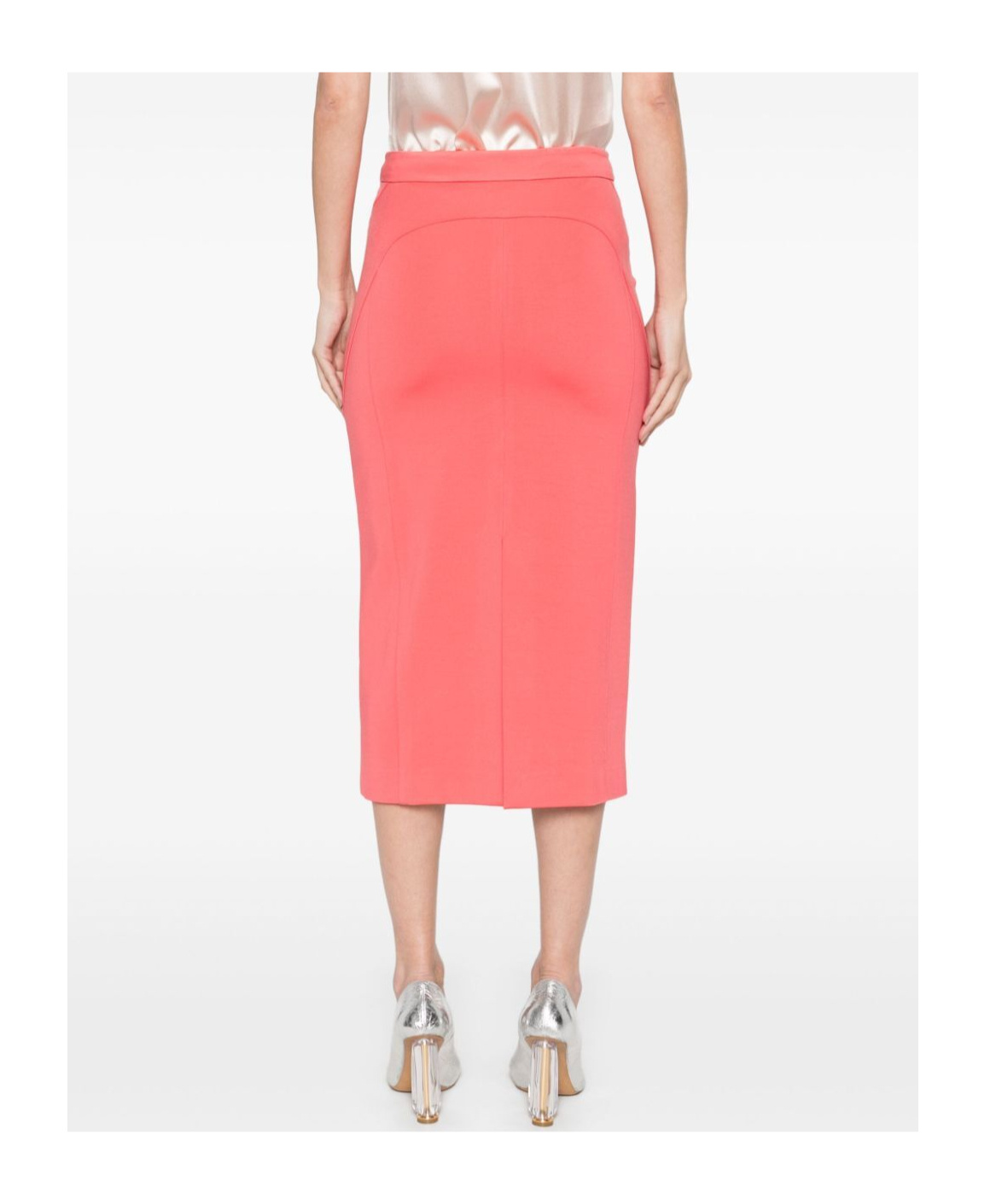 Pinko Panelled Midi Skirt In Pink