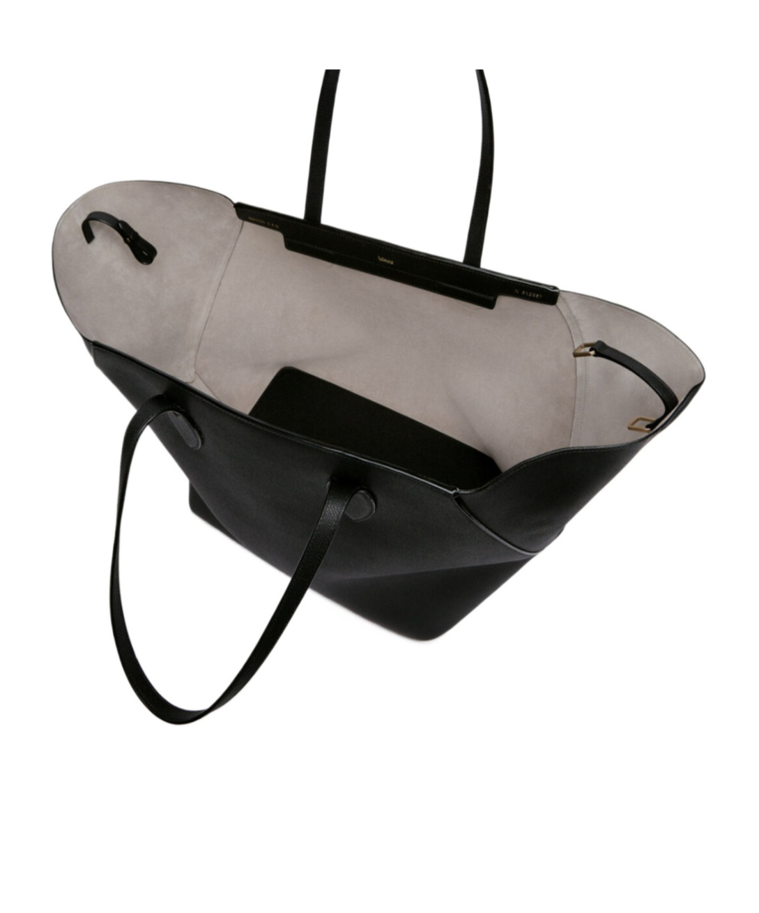 Valextra Large Vivi Leather Tote Bag In Black