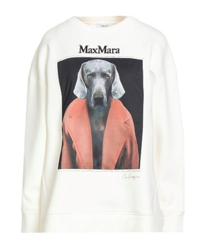 Max Mara Plain Colour Sweatshirts In White