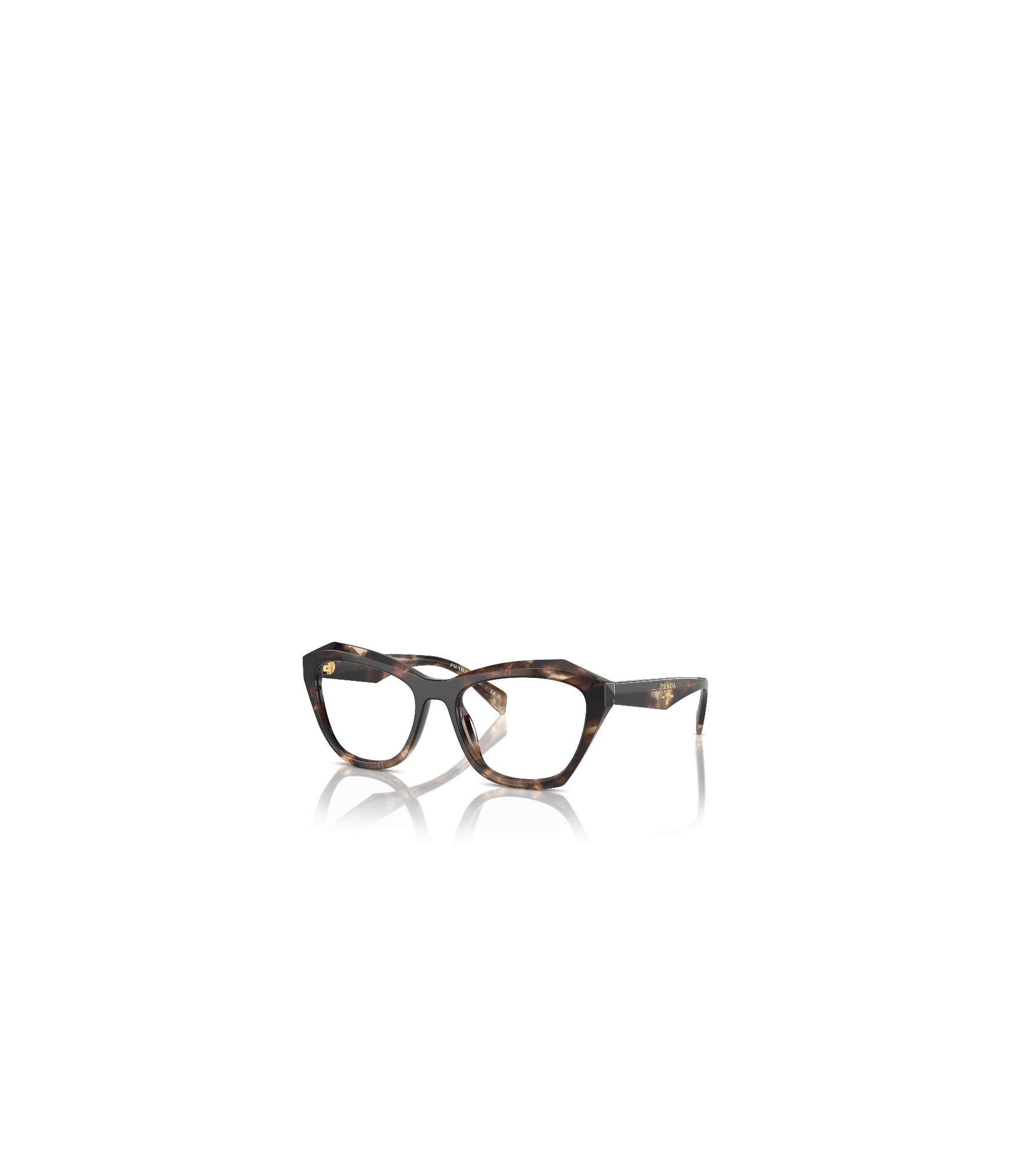Prada Eyewear Butterfly Frame Glasses In Black