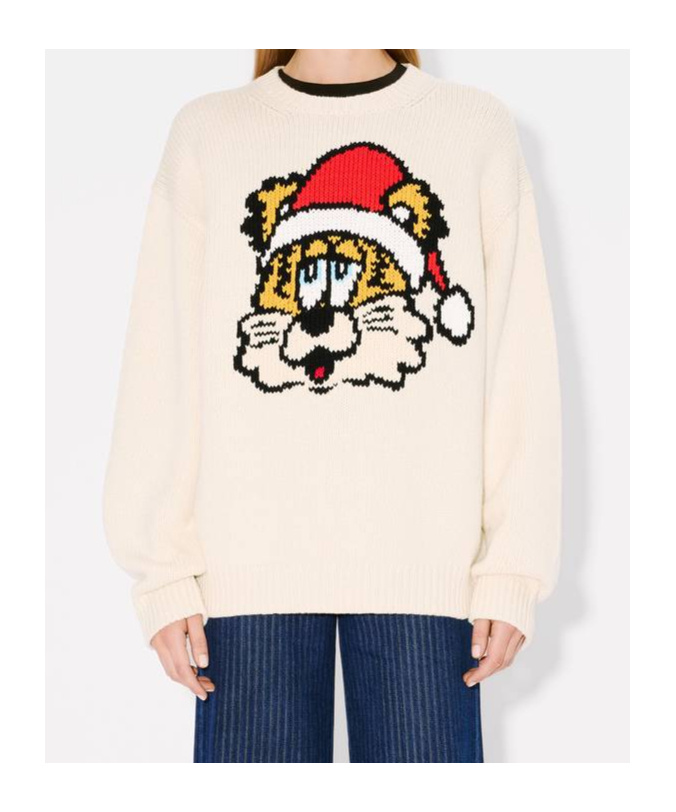 KENZO 'KENZO VERDY MARKET' GENDERLESS JUMPER IN WOOL AND COTTON