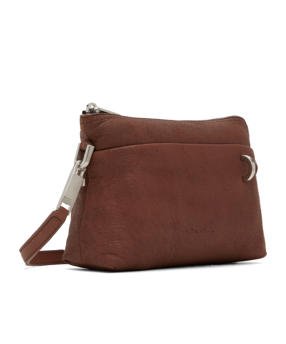 Rick Owens Small Porterville Adri Logo Shoulder Bag In Brown
