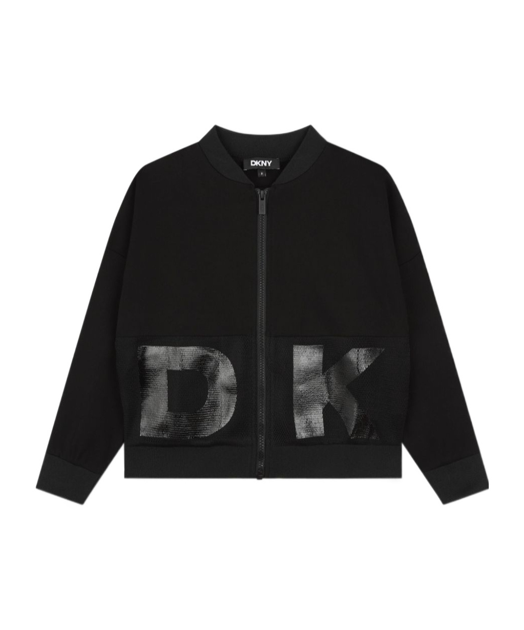 Dkny Logo-print Bomber Jacket In Black