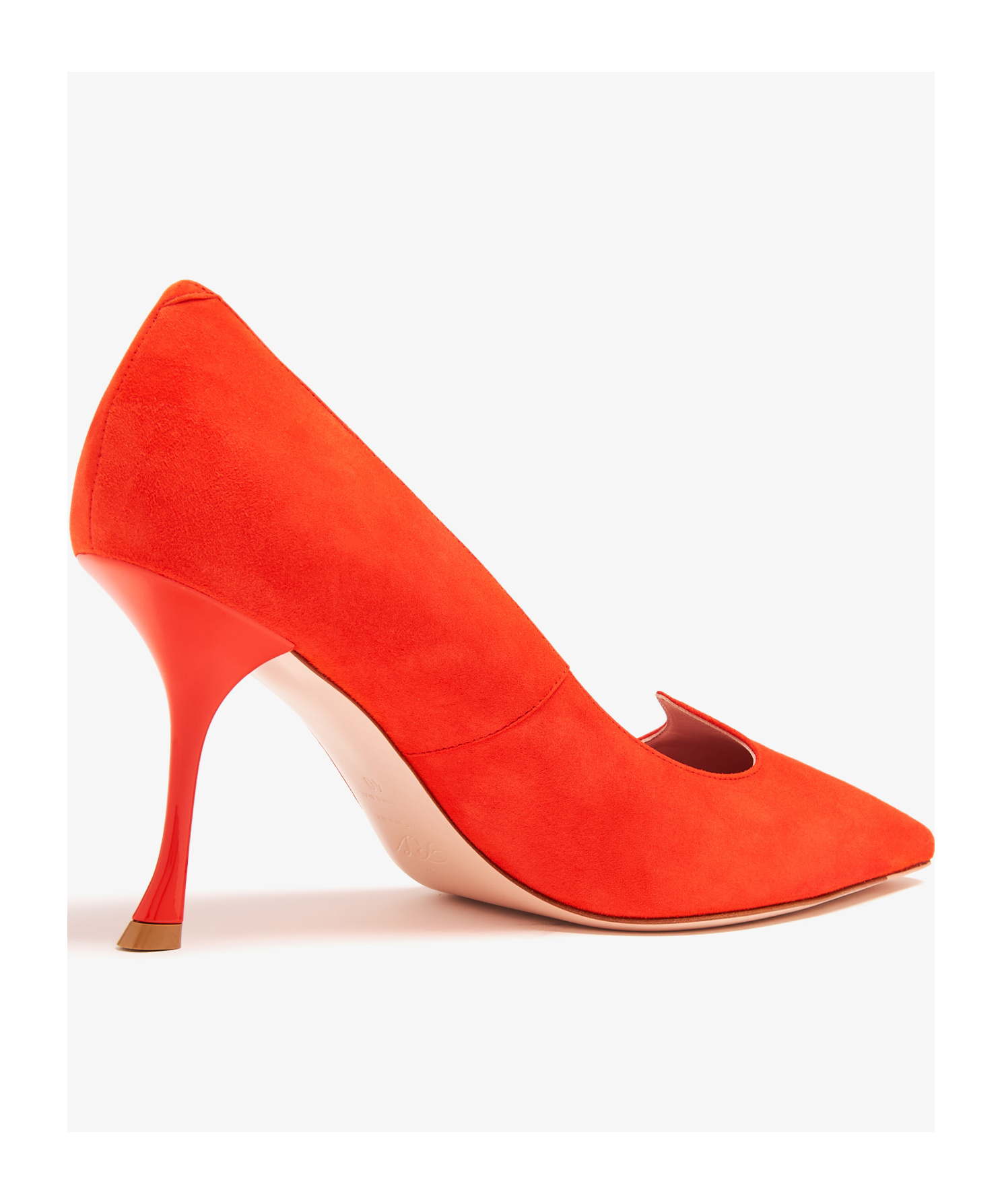 Shop Roger Vivier I Love Vivier Pumps In Suede In Orange