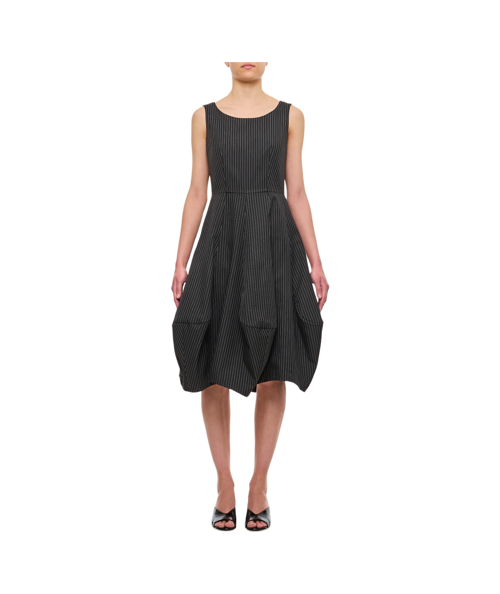 COMME DES GARÇONS COMME DES GAR�ONS COMME DES GAR�ONS	PINSTRIPED SLEEVELESS DRESS 