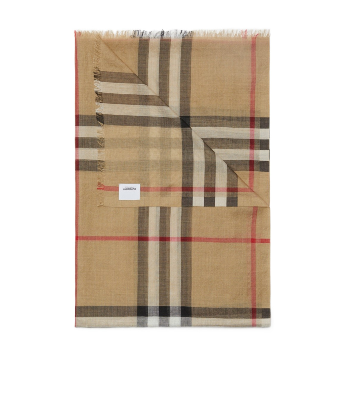 Burberry Giant Check Wool-blend Scarf In Green