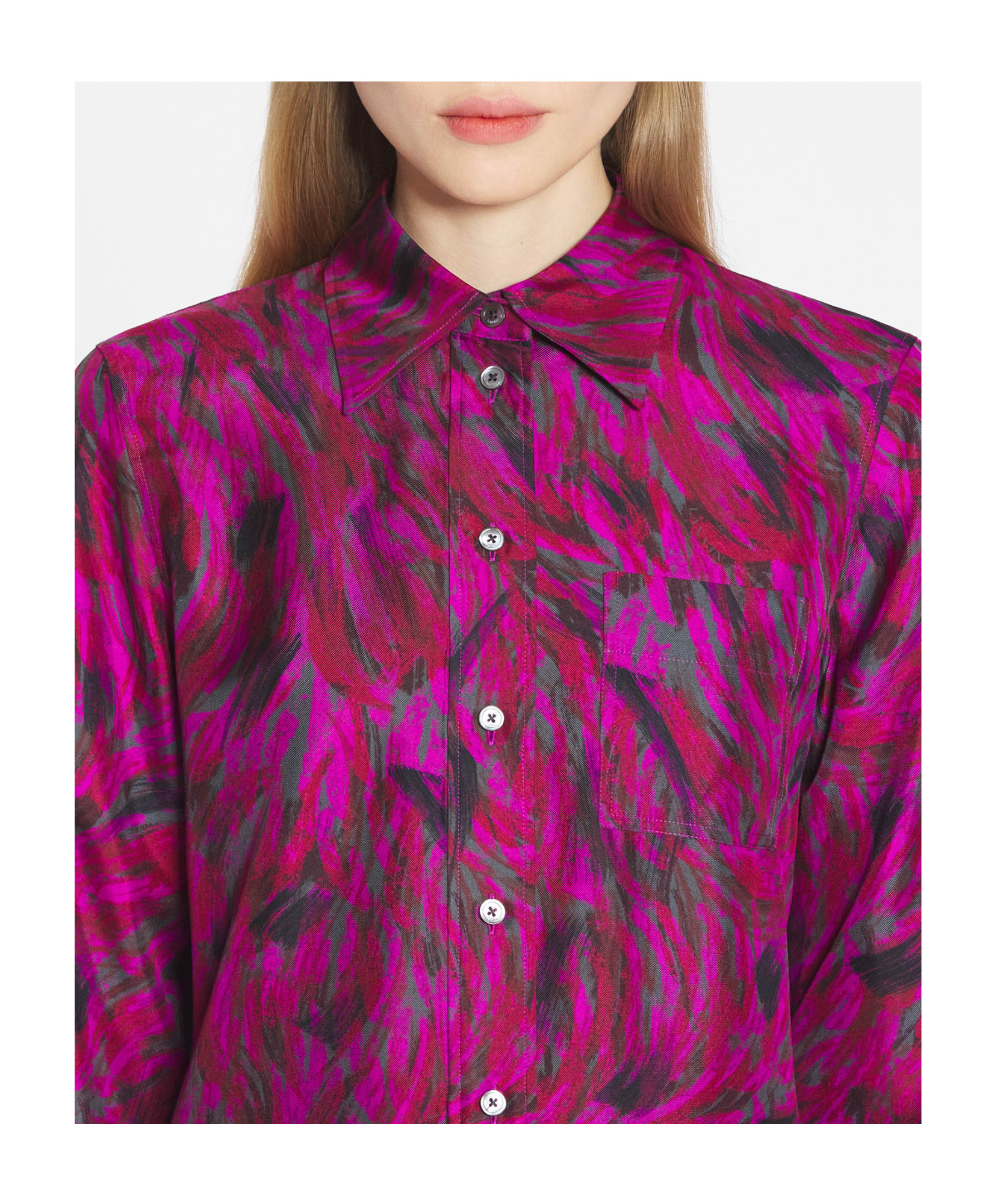 Lanvin Printed Shirt In Red