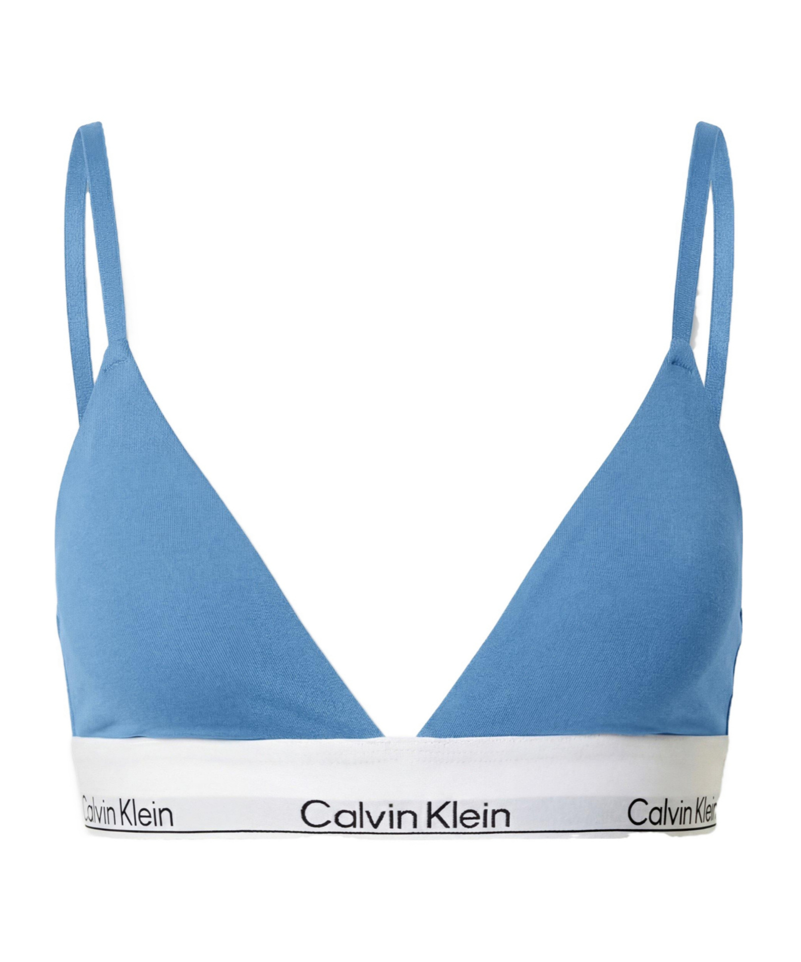 Calvin Klein Triangle Bra In Blue