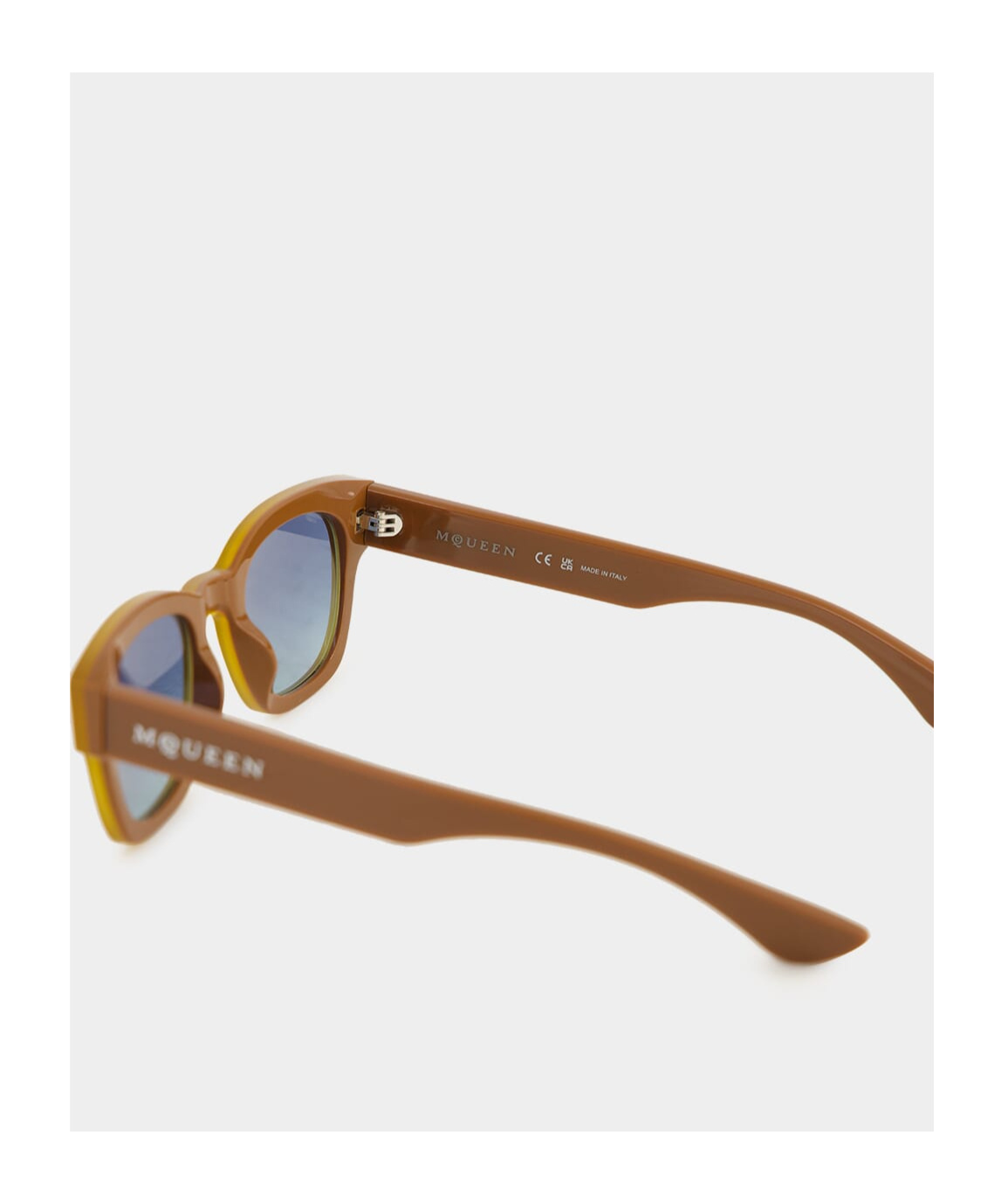 Alexander Mcqueen Square-frame Sunglasses In Gold