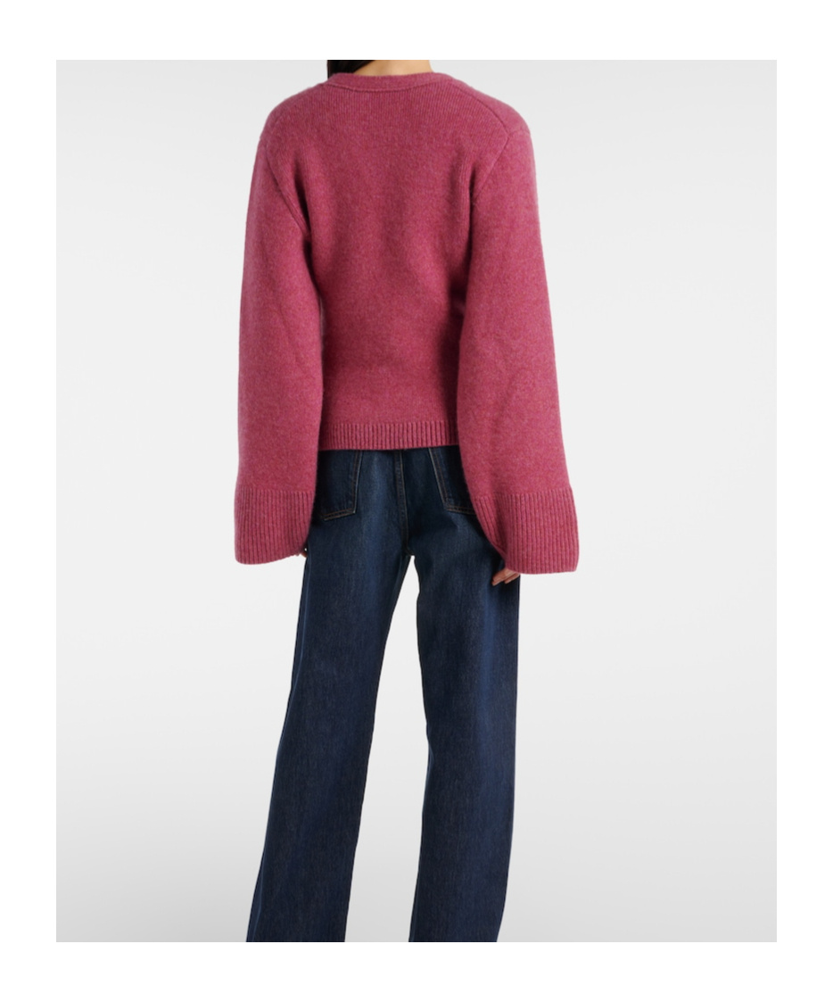 Khaite Scarlet Cashmere Cardigan In Burgundy