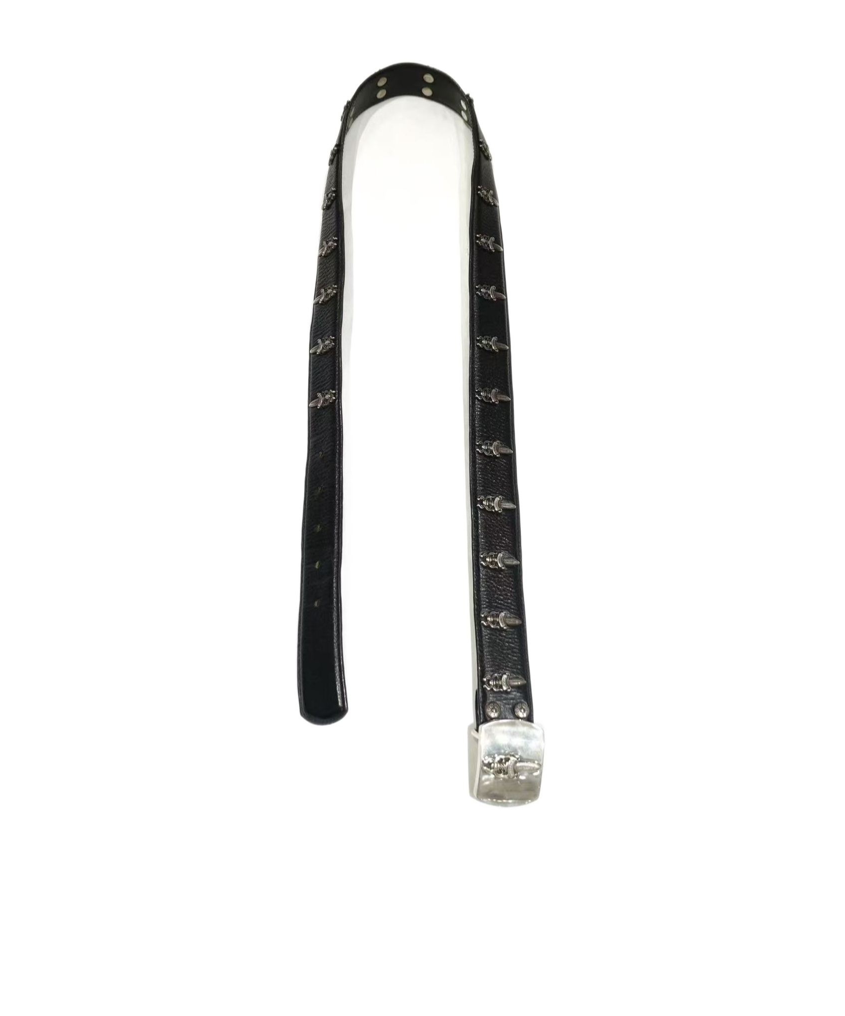Chrome Hearts Black Belt With Swords (without Belt Buckle) In Black