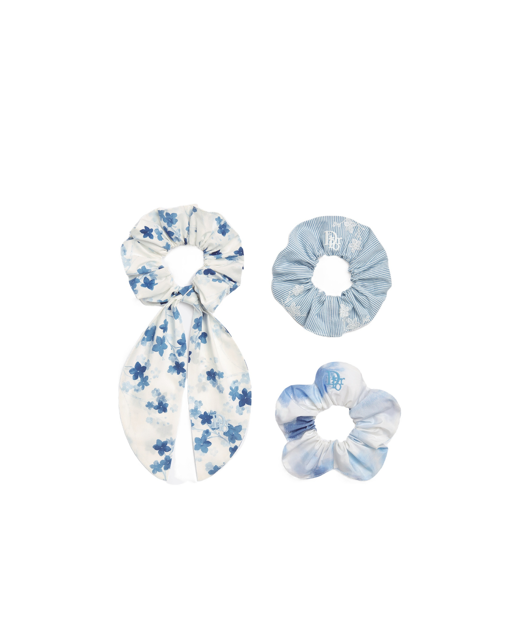 Dior Elastic Hair Band Set In Blue