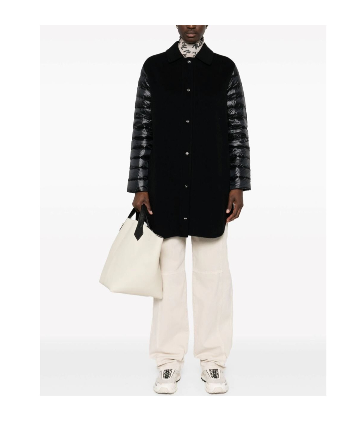 HERNO HERNO PANELLED STRAIGHT HEM PUFFER COAT