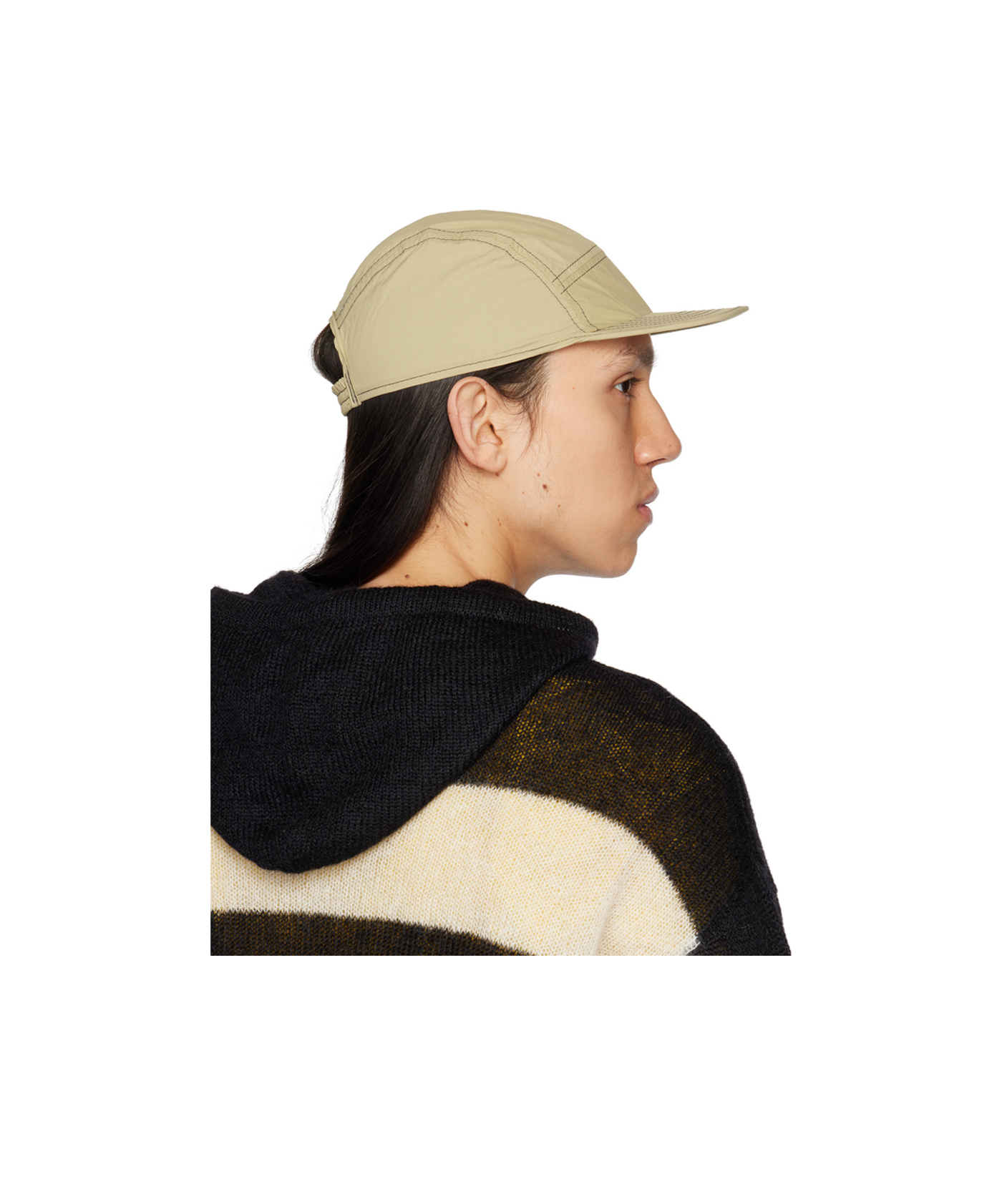 Sunnei Stitching Detail Baseball Cap In Nude