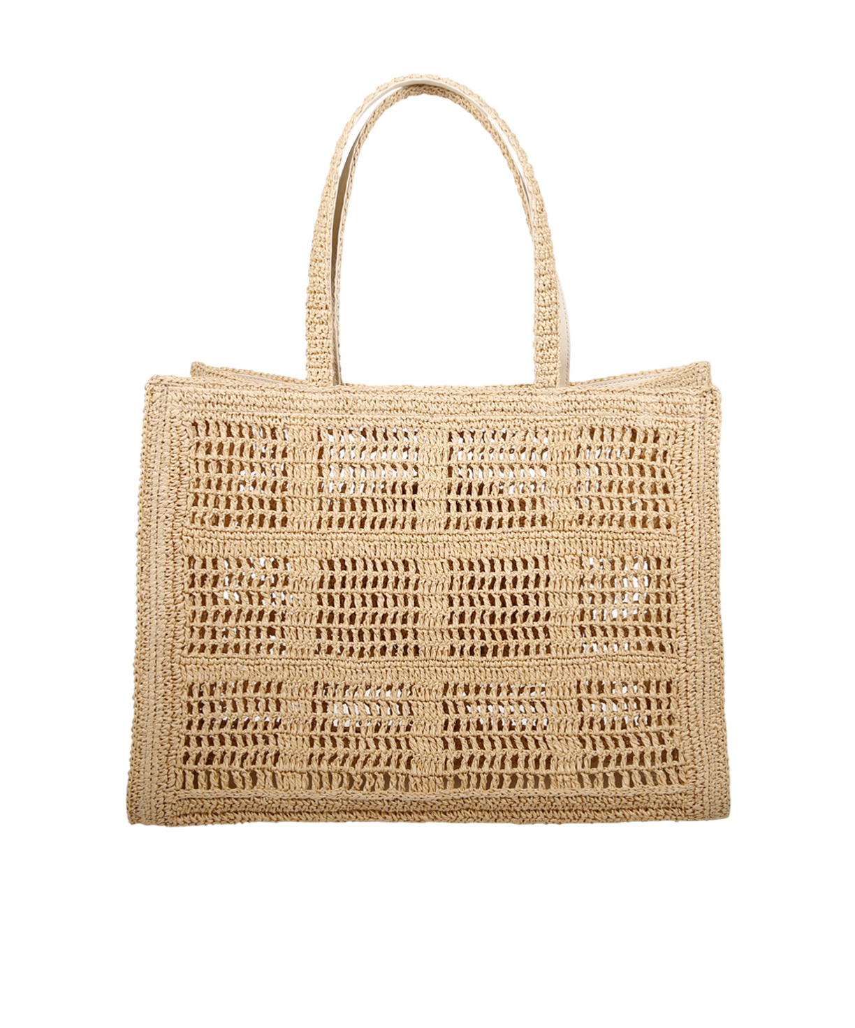 Tory Burch Large Ella Crochet Tote Bag In Nude