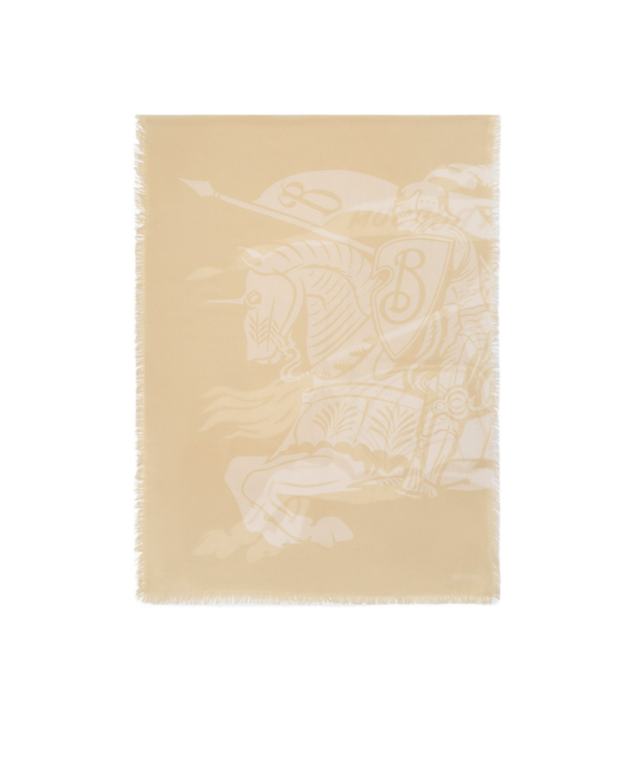 Burberry Fine-fringed Scarf With Fringe In Nude