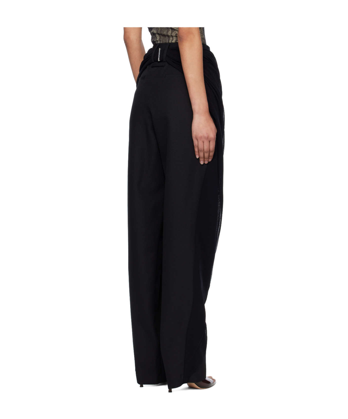 Jean Paul Gaultier Layered Trousers In Black