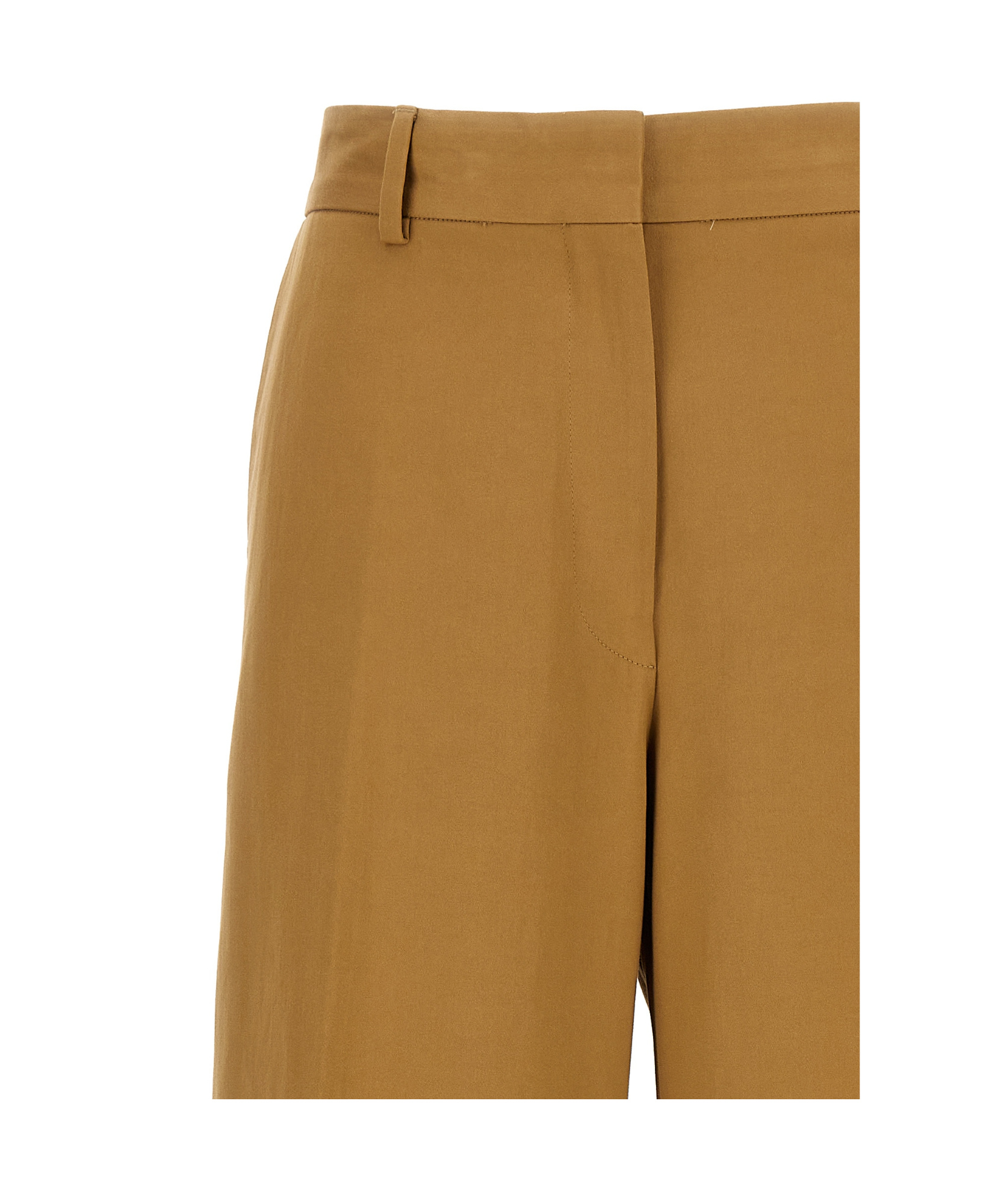 Dries Van Noten 'paxy' Wide Leg Trousers With Front Crease In Brown