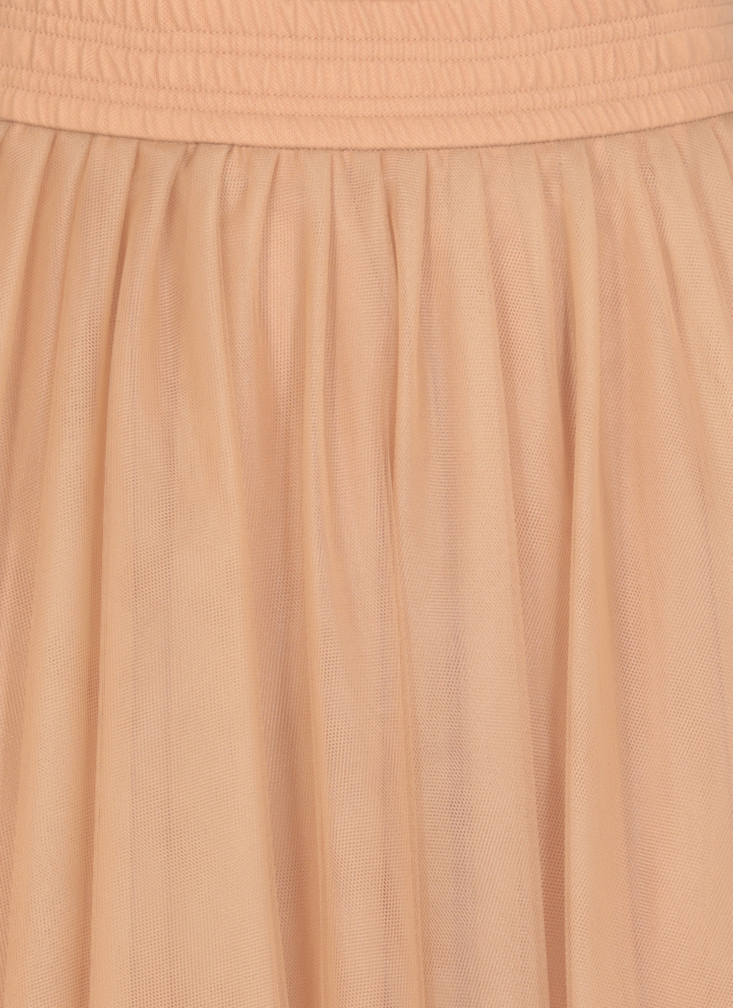 Fabiana Filippi Tulle Longuette Skirt With Flowing Layers In Neutral
