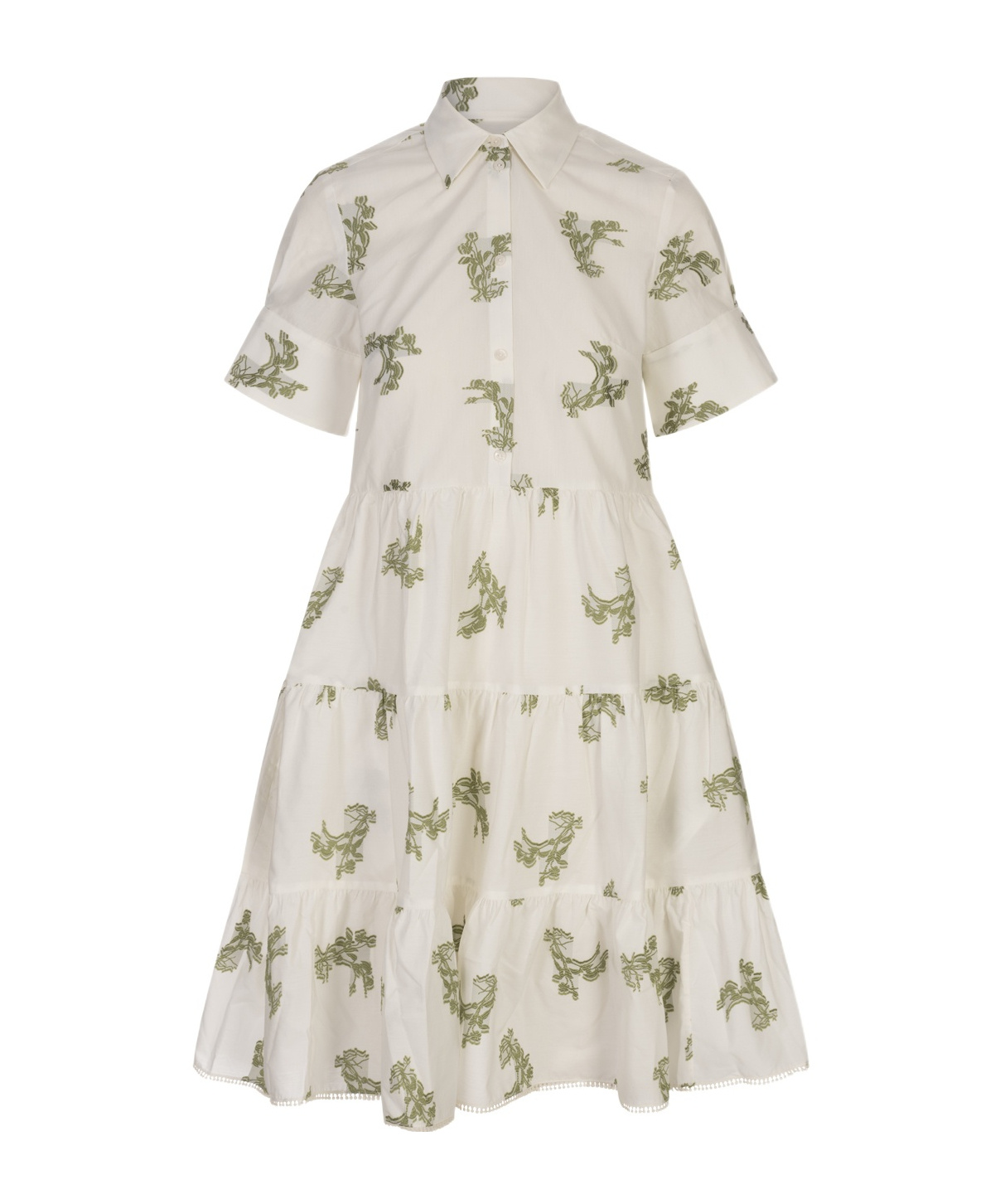 Erdem Short-sleeve Shirt Dress In White