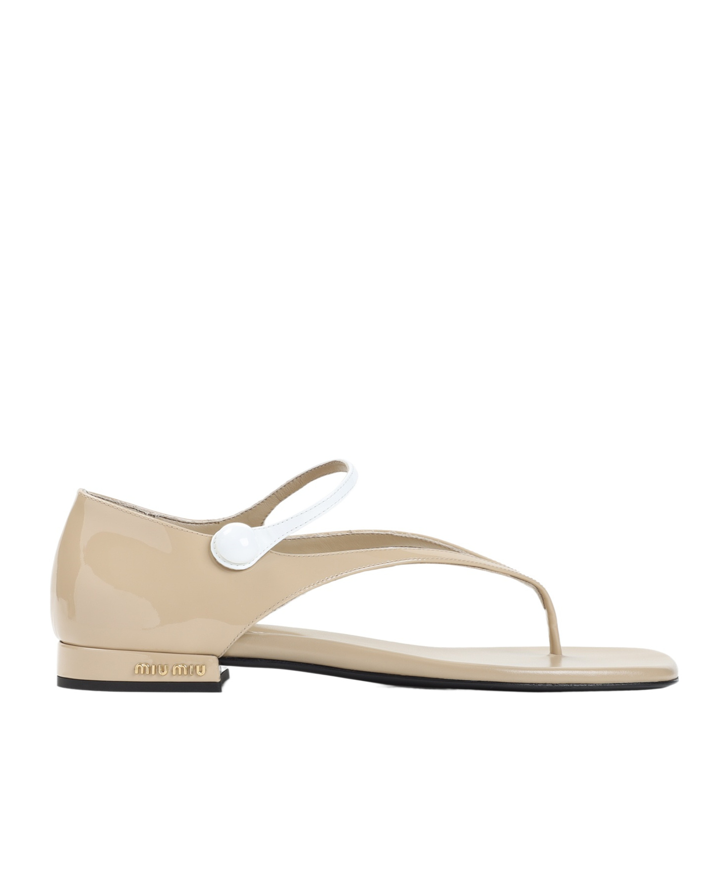 Miu Miu Beige Log Sandals