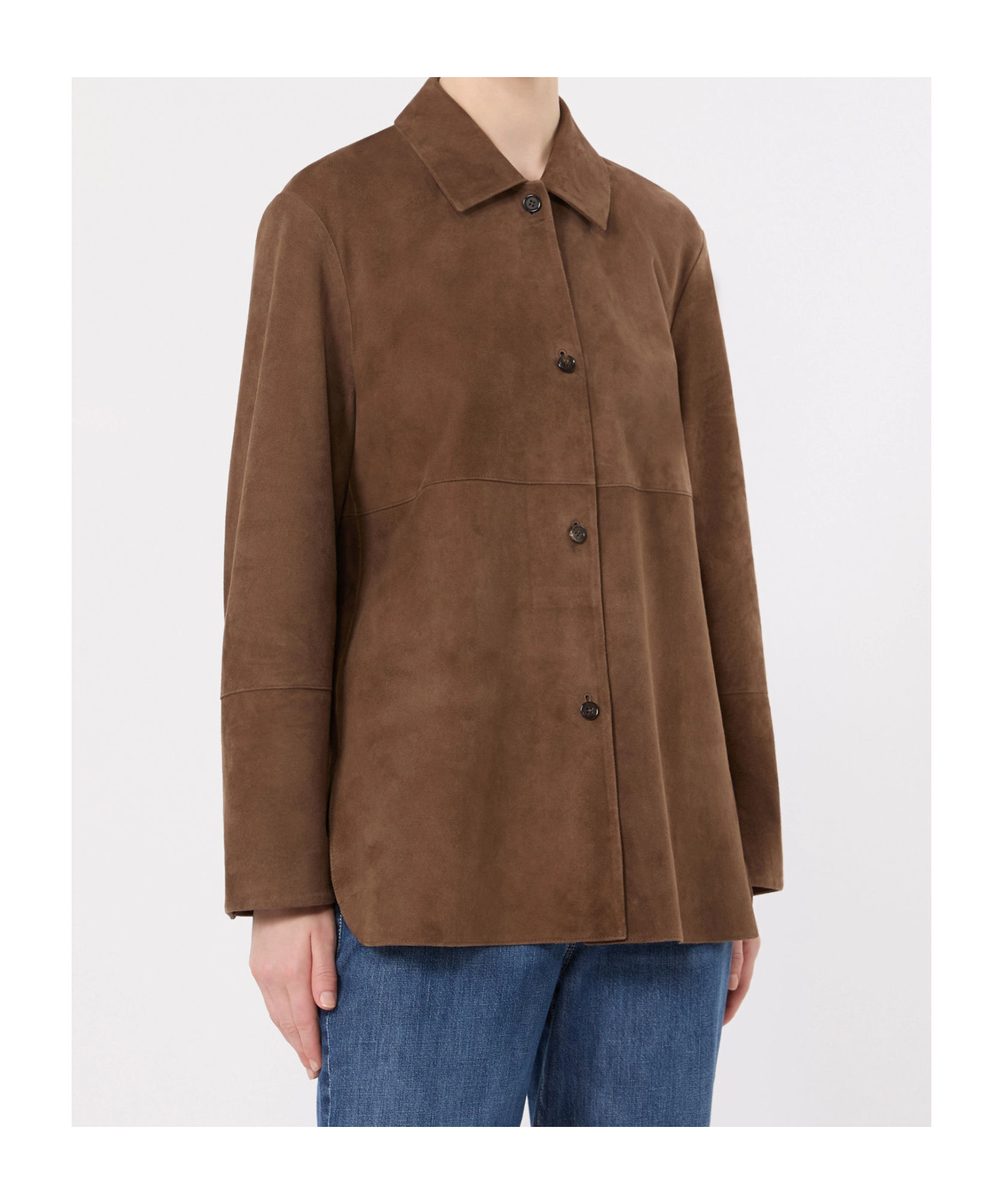 Max Mara Suede Jacket In Brown
