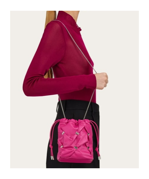 Ferragamo Mini Bucket Bag In Pink