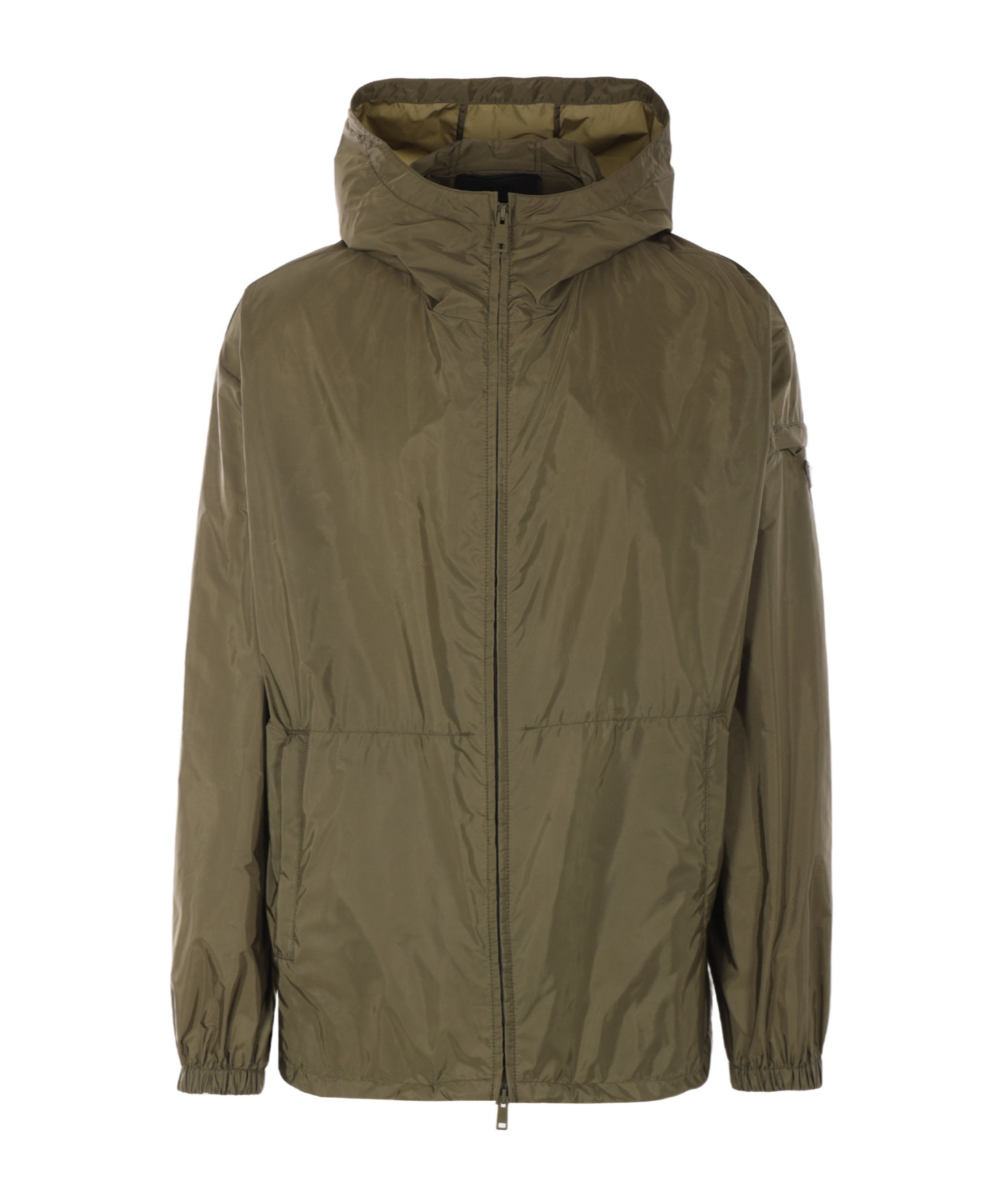 Prada Long-sleeved Windbreaker In Green