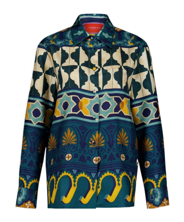 La Doublej Silk Boy Shirt In Multicolor
