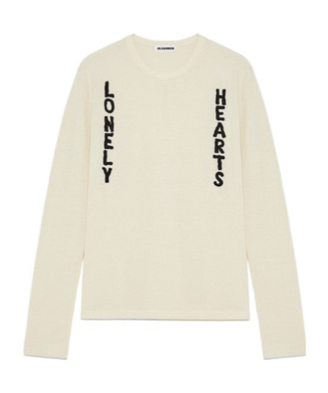 Jil Sander 'lonely Hearts' Sweater In White