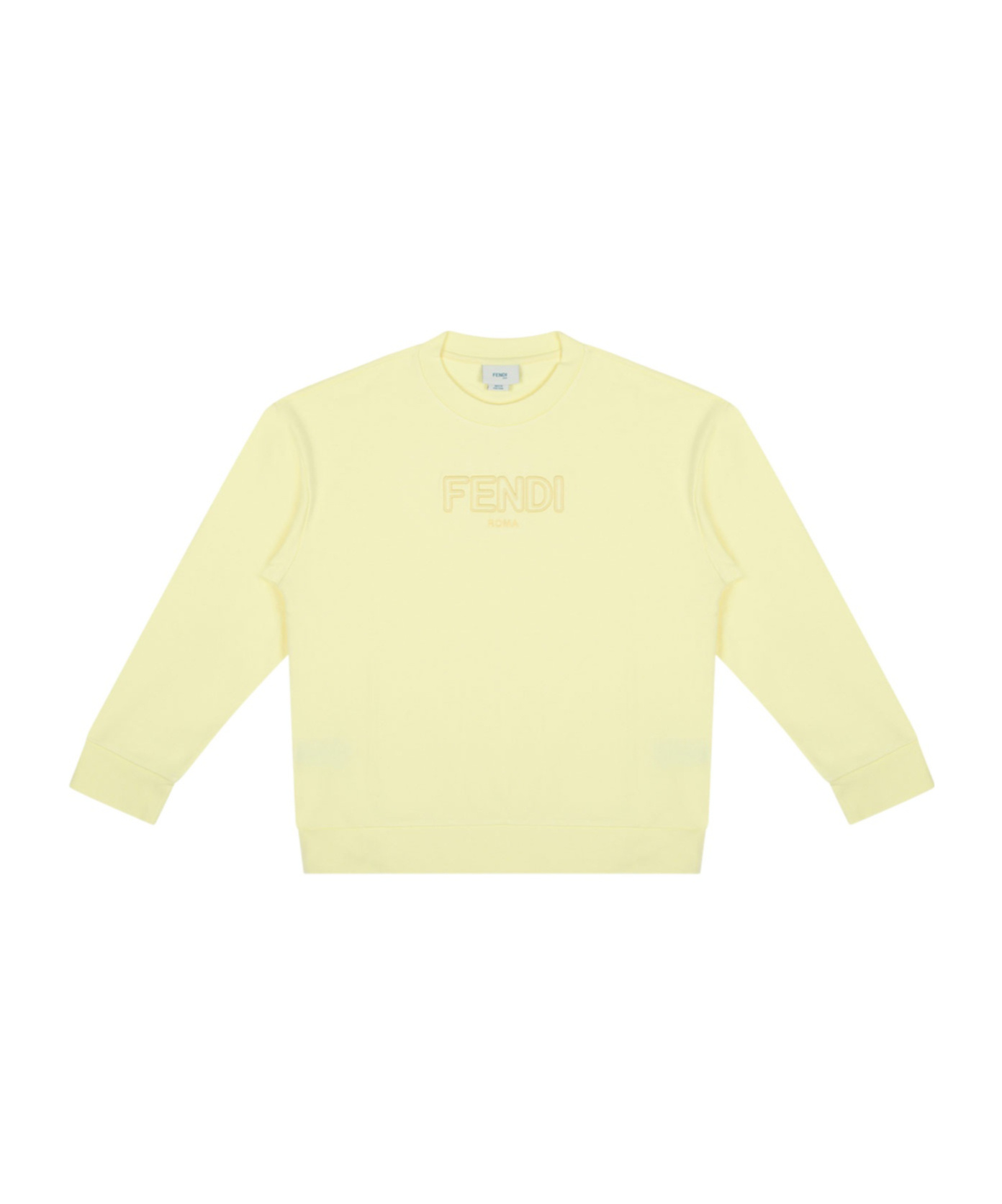 Fendi Kids Logo Sweatshirt In Yellow