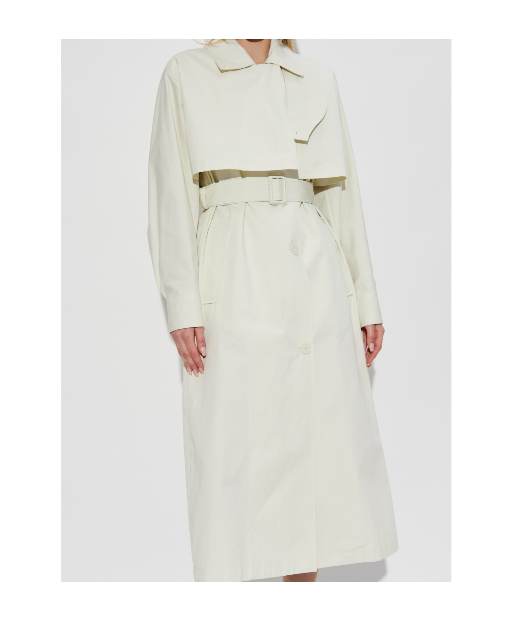 Lanvin Cotton Trench Coat In White