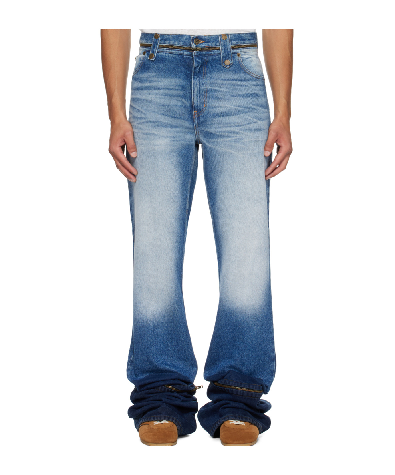 Egonlab Fitted Jeans In Blue