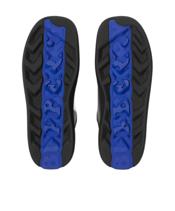 Burberry Terrace Leather Sneakers In Black