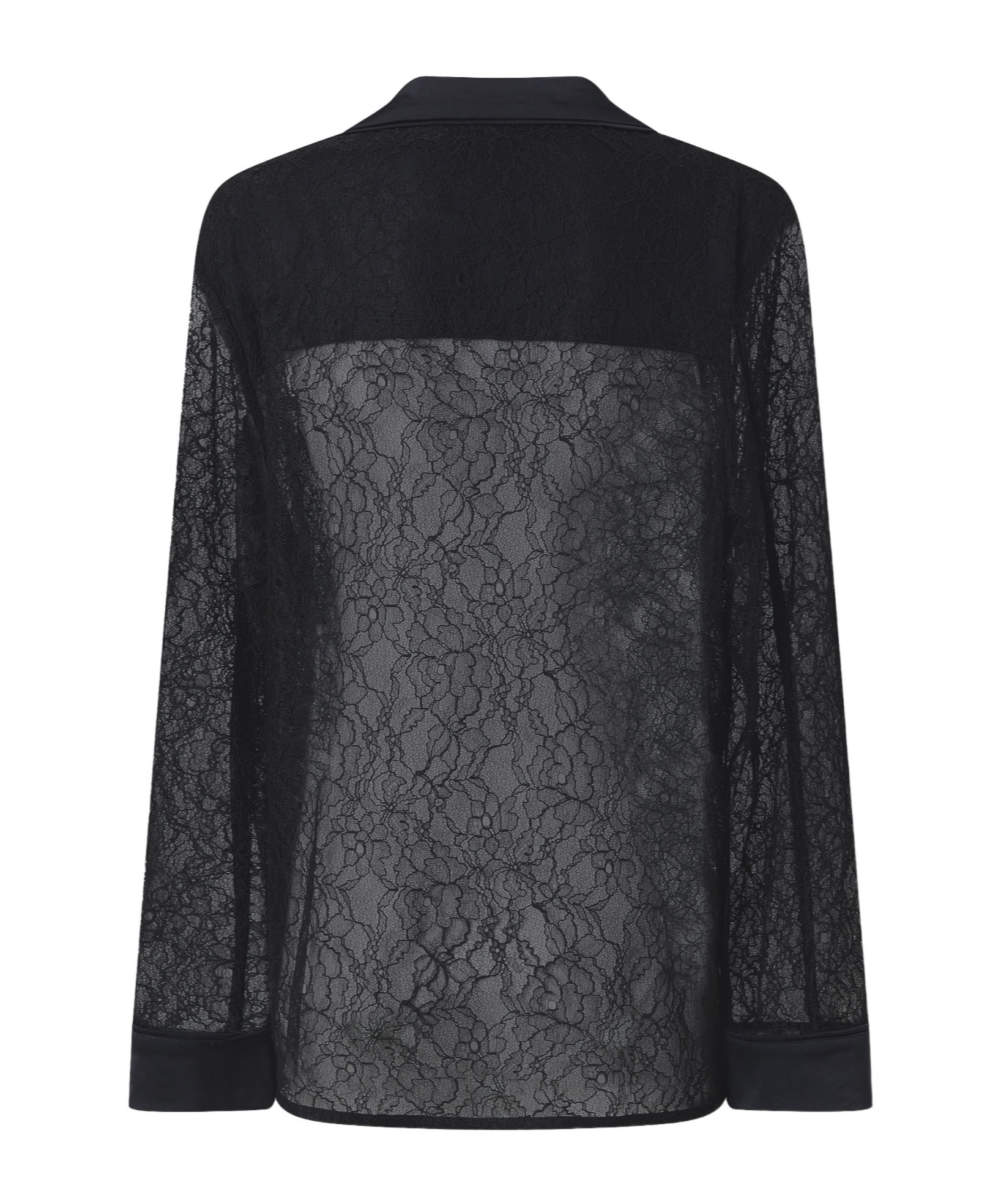 Pinko Lace And Satin Jacket In Black